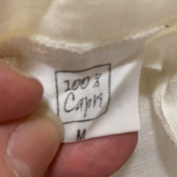 100% Capri wide legged linen pants - Picture 7 of 8